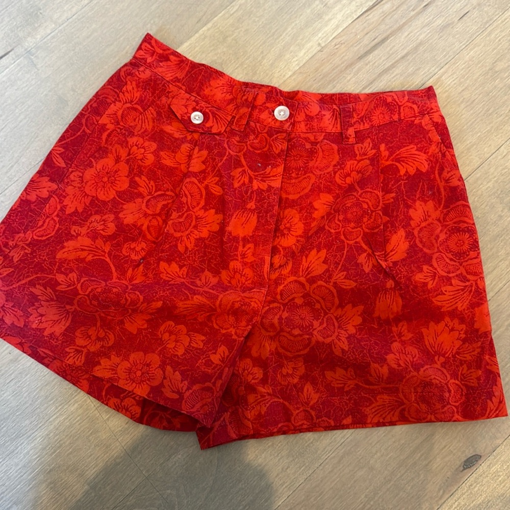Vintage Ralph Lauren Floral Red floral cotton shorts